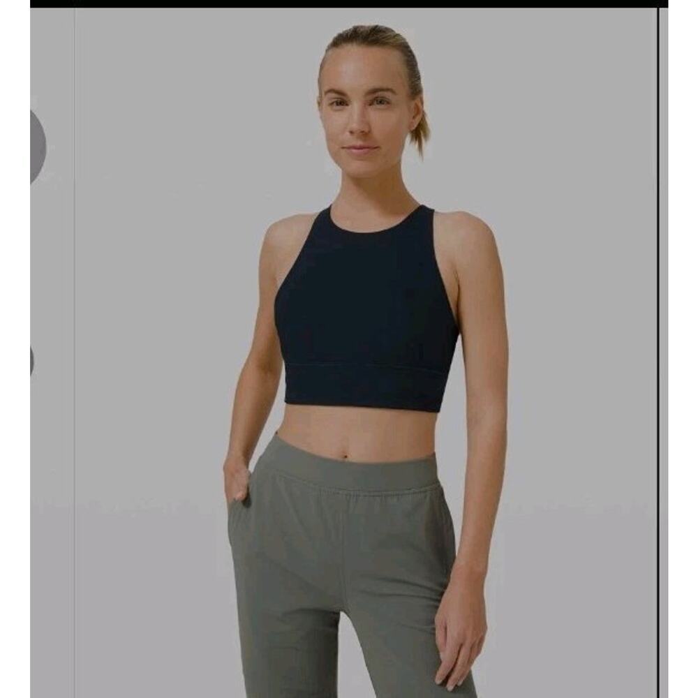 Lululemon Align Tank Top Yoga Built_-n Sports Bra White Nulu Size 8 Activewear